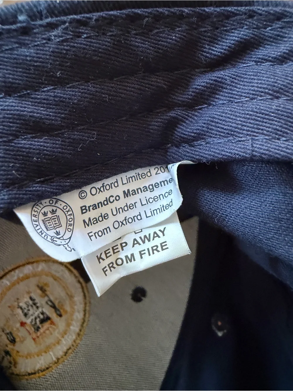 University of Oxford Embroidered Navy Baseball Cap